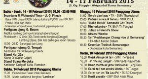 Jadwal Susunan Acara di Pasar Imlek Semawis 2015