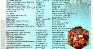 Jadwal Lengkap Festival & Event kota Semarang tahun 2016